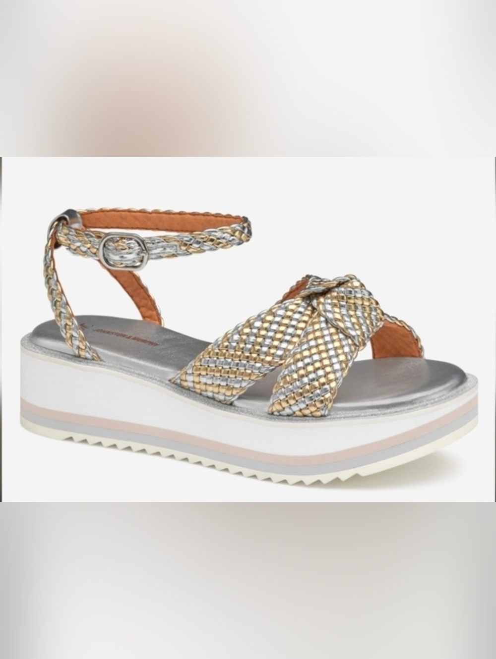 Johnston & Murphy Women's Grace Woven Sandal Wedge Size: 9